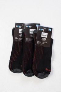 Ημίκοντες Αθλητικές κάλτσες AMPO 3 Pack Stripes Red