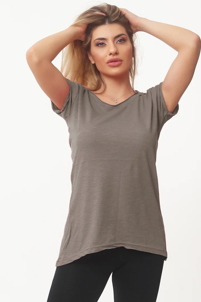 Γυναικείο T-Shirt BODY MOVE 894 ΑΝΘΡΑΚΙ