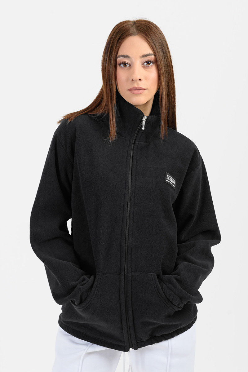 UNISEX Ζακέτα Fleece BODY MOVE ΜΑΥΡΟ 575