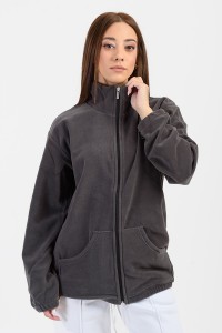 UNISEX Ζακέτα Fleece BODY MOVE ΑΝΘΡΑΚΙ 575