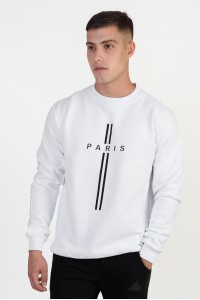 Μπλούζα φούτερ COTTON4ALL PARIS 25-106 ΛΕΥΚΟ