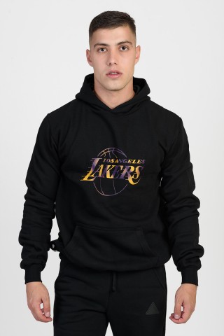 Μπλούζα φούτερ COTTON4ALL LAKERS 25-129 ΜΑΥΡΟ