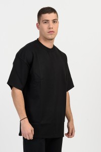 Ανδρική μπλούζα Oversized COTTON4ALL 25-150 ΜΑΥΡΟ