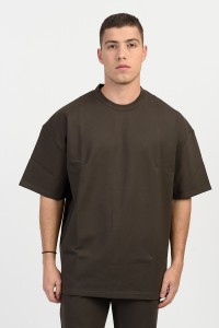 Ανδρική μπλούζα Oversized COTTON4ALL 25-150 ΧΑΚΙ