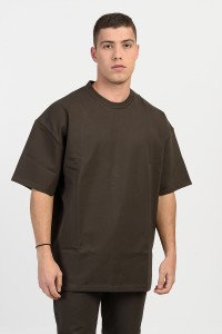 Ανδρική μπλούζα Oversized COTTON4ALL 25-150 ΧΑΚΙ