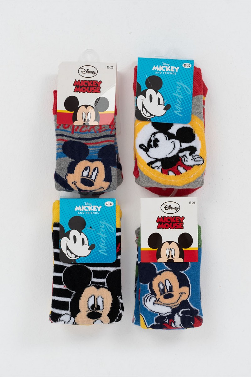4x Chaussettes garçon grises - Mickey Mouse DISNEY / 31-34