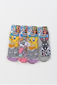 Παιδικές Κάλτσες με βεντουζάκια LOONEY TUNES 4 Pack LT002