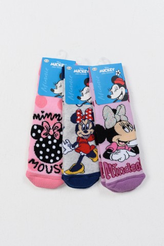 Παιδικές κάλτσες με βεντουζάκια MINNIE 3 PACK MN21554