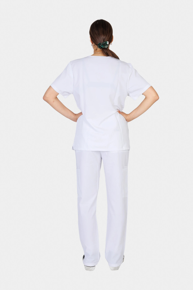 Γυναικεία ιατρική μπλούζα Dr Scrub ΛΕΥΚΟ PRS04TFWH