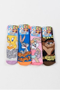 Παιδικές Κάλτσες με βεντουζάκια LOONEY TUNES 4 Pack LT21585