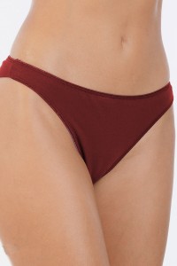 Βαμβακερά εσώρουχα MEI Slip 2280 2 Pack Μπορντό Μαύρο