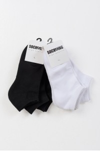 Κοντές Αθλητικές κάλτσες SOCKING 3 Pack ΛΕΥΚΟ ΜΑΥΡΟ 4445