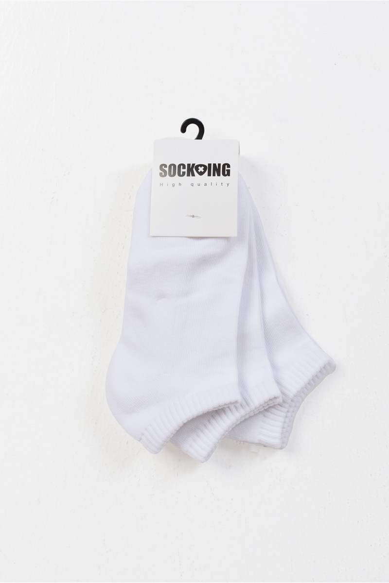 Κοντές Αθλητικές κάλτσες SOCKING 3 Pack ΛΕΥΚΟ ΜΑΥΡΟ 4445