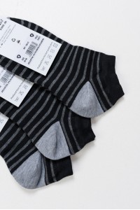 Κοντές κάλτσες ριγέ SOCKING 3 Pack 746-01