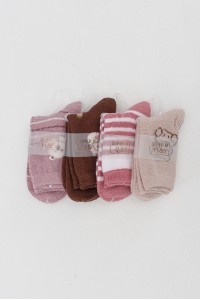 Γυναικείες κάλτσες χνουδωτές SUPER Q&Y 4 Pack WZ1-8