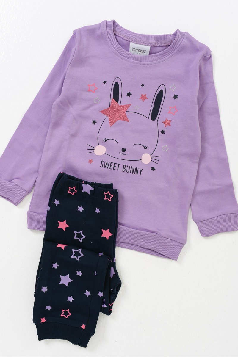 Παιδική Πιτζάμα TRAX GIRL Pink Rabbit 44792