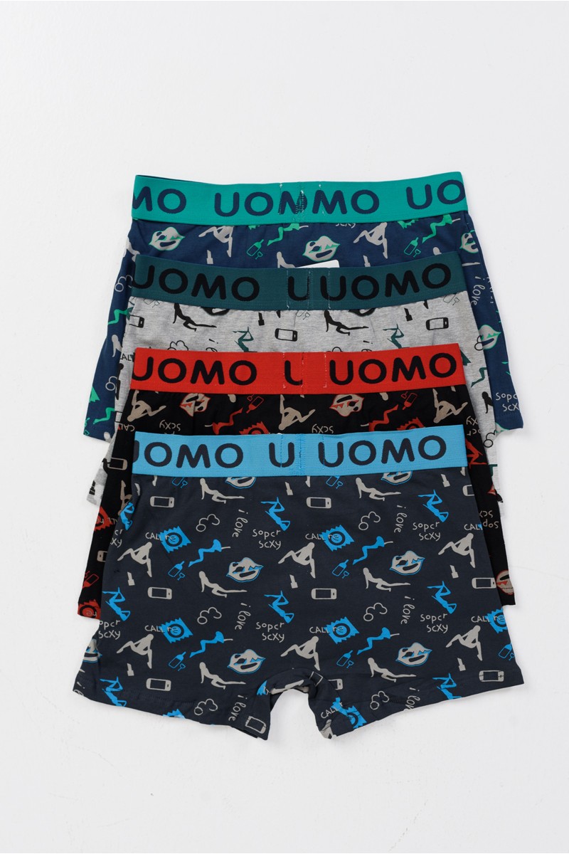 Aνδρικά εσώρουχα Boxer UOMO 4 PACK B620