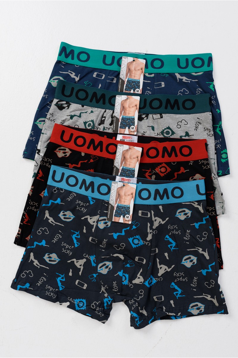 Aνδρικά εσώρουχα Boxer UOMO 4 PACK B620