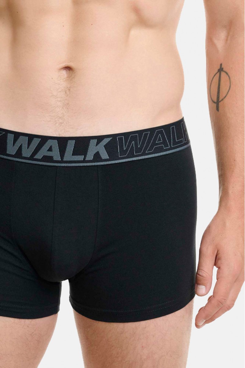 Ανδρικό Boxer WALK Βαμβακερό W1754 ΜΑΥΡΟ