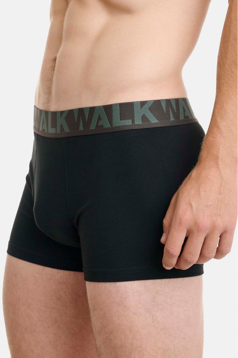 Ανδρικά Boxers WALK 2 PACK W1755-1 ΜΑΥΡΟ ΜΑΥΡΟ