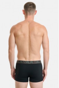 Ανδρικά Boxers WALK 2 PACK W1755-1 ΜΑΥΡΟ ΜΑΥΡΟ