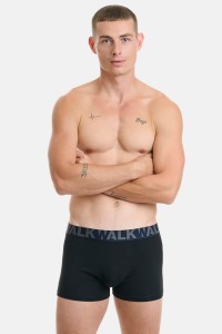 Ανδρικά Boxers WALK 2 PACK W1755-1 ΜΑΥΡΟ ΜΑΥΡΟ