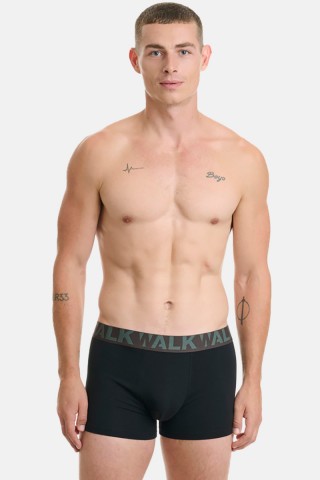 Ανδρικά Boxers WALK 2 PACK W1755-1 ΜΑΥΡΟ ΜΑΥΡΟ