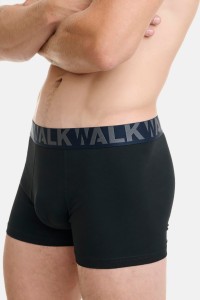 Ανδρικά Boxers WALK 2 PACK W1755-1 ΜΑΥΡΟ ΜΑΥΡΟ