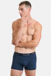 Ανδρικά Boxers WALK 2 PACK W1755-1 ΜΠΛΕ ΣΚ ΓΚΡΙ ΜΕΛΑΝΖΕ