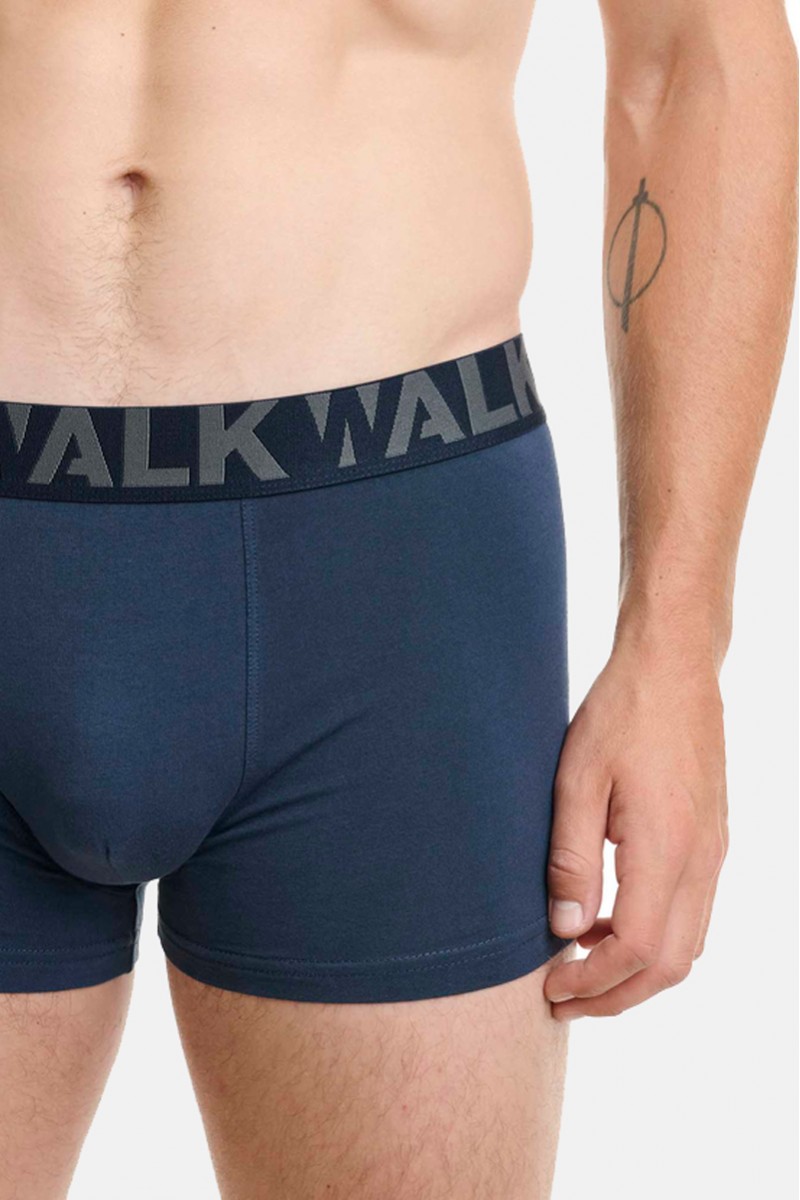 Ανδρικά Boxers WALK 2 PACK W1755-1 ΜΠΛΕ ΣΚ ΓΚΡΙ ΜΕΛΑΝΖΕ