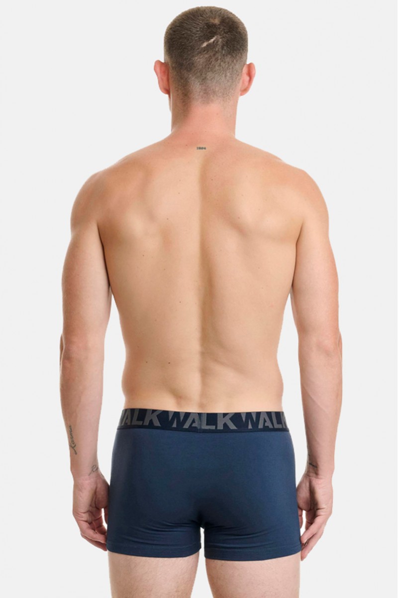 Ανδρικά Boxers WALK 2 PACK W1755-1 ΜΠΛΕ ΣΚ ΓΚΡΙ ΜΕΛΑΝΖΕ