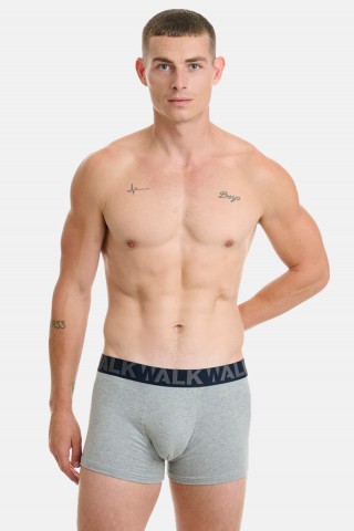 Ανδρικά Boxers WALK 2 PACK W1755-1 ΜΠΛΕ ΣΚ ΓΚΡΙ ΜΕΛΑΝΖΕ