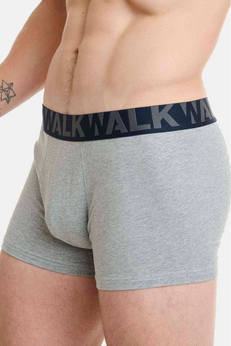 Ανδρικά Boxers WALK 2 PACK W1755-1 ΜΠΛΕ ΣΚ ΓΚΡΙ ΜΕΛΑΝΖΕ