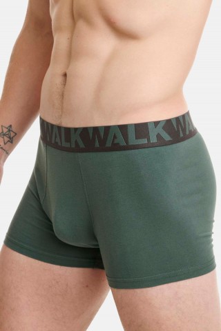 Ανδρικά Boxers WALK 2 PACK W1755-1 ΚΑΦΕ ΠΡΑΣΙΝΟ ΣΚΟΥΡΟ