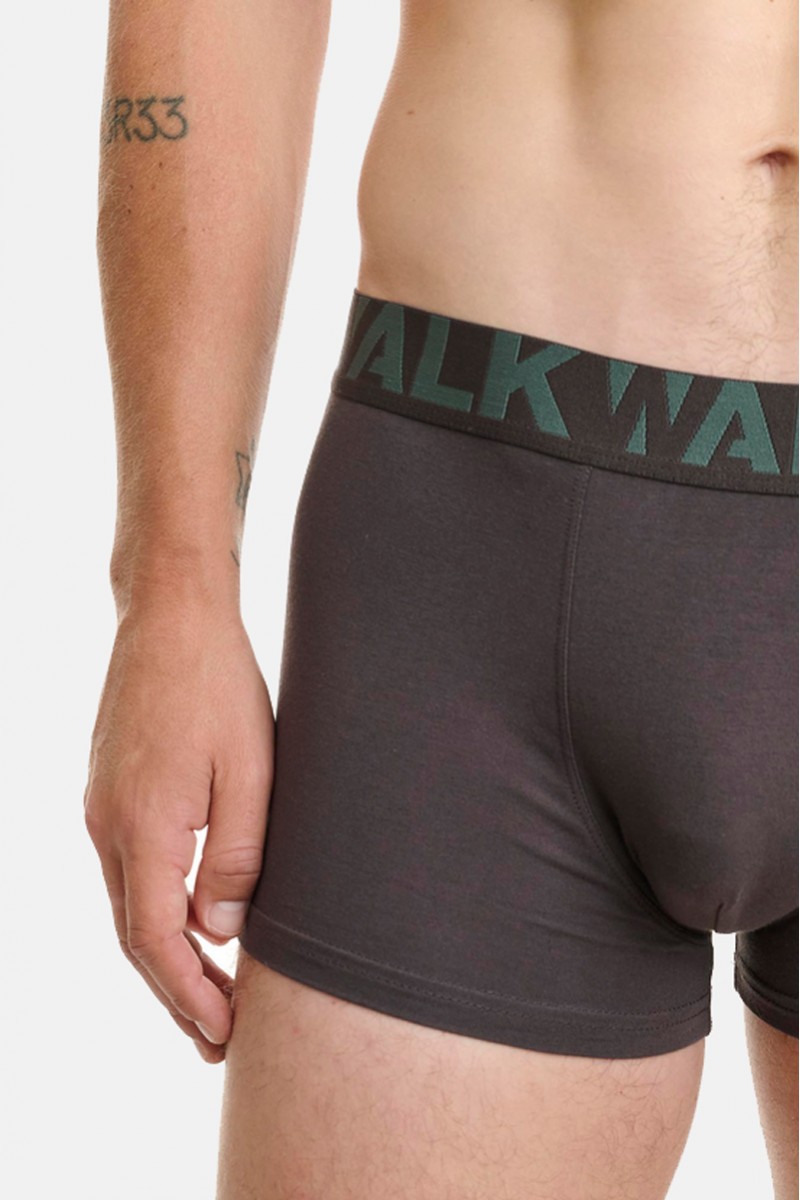 Ανδρικά Boxers WALK 2 PACK W1755-1 ΚΑΦΕ ΠΡΑΣΙΝΟ ΣΚΟΥΡΟ