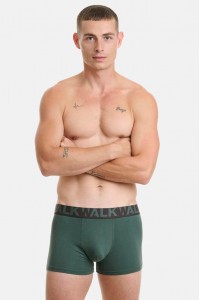 Ανδρικά Boxers WALK 2 PACK W1755-1 ΚΑΦΕ ΠΡΑΣΙΝΟ ΣΚΟΥΡΟ