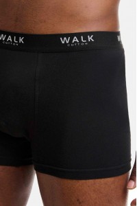 Ανδρικά εσώρουχα WALK Boxers 2 PACK W171-1 ΜΑΥΡΟ ΜΑΥΡΟ