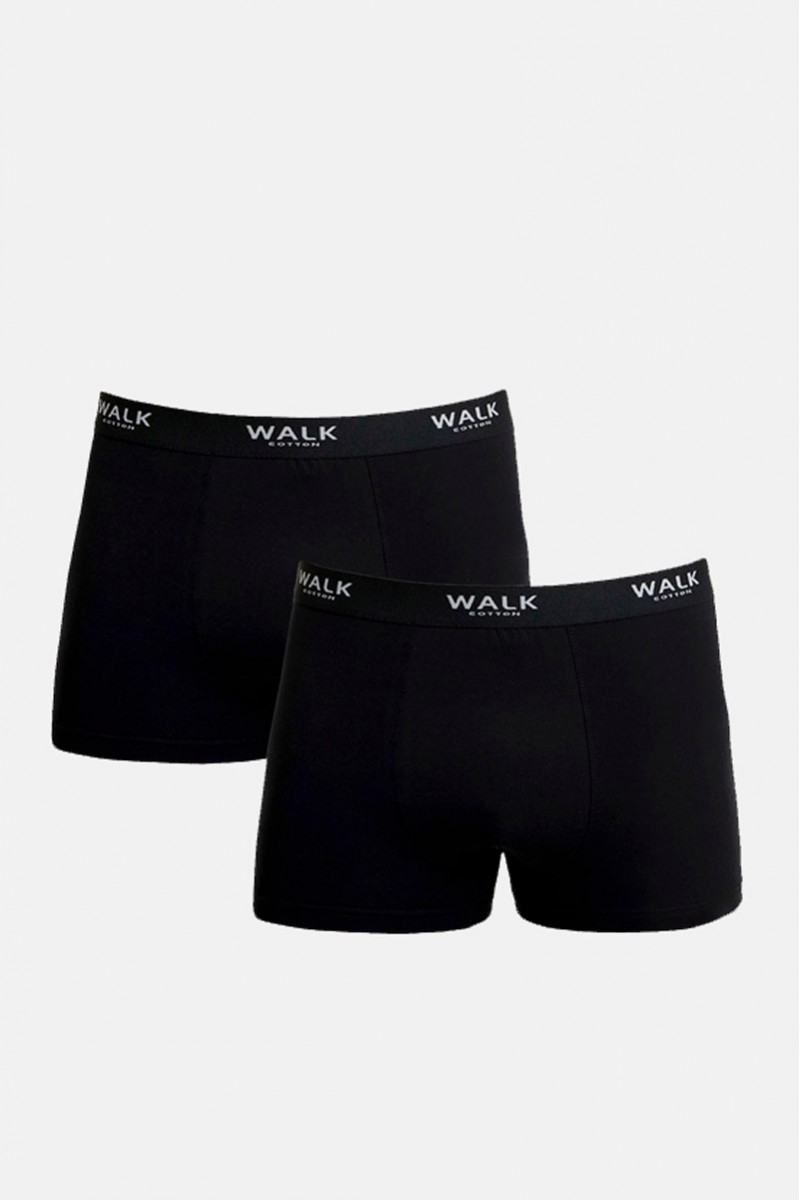 Ανδρικά εσώρουχα WALK Boxers 2 PACK W171-1 ΜΑΥΡΟ ΜΑΥΡΟ