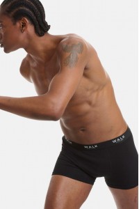 Ανδρικά εσώρουχα WALK Boxers 2 PACK W171-1 ΜΑΥΡΟ ΜΑΥΡΟ