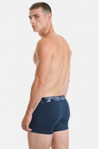 Ανδρικά εσώρουχα WALK Boxers 2 PACK W1762-4 ΜΠΛΕ ΣΚΟΥΡΟ ΡΑΦ