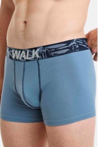 Ανδρικά εσώρουχα WALK Boxers 2 PACK W1762-4 ΜΠΛΕ ΣΚΟΥΡΟ ΡΑΦ