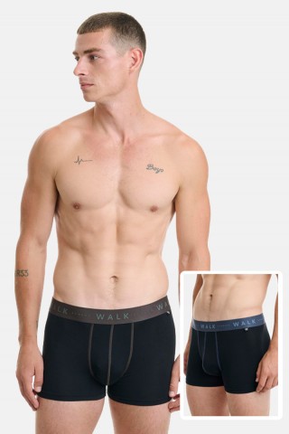 Εσώρουχα BAMBOO WALK Boxers 2 PACK W1776 ΜΑΥΡΟ ΜΑΥΡΟ