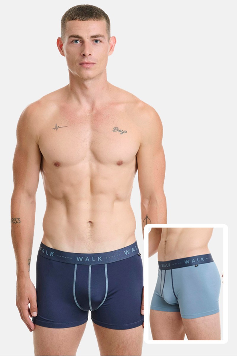 Εσώρουχα BAMBOO WALK Boxers 2 PACK W1776 NAVY RAF