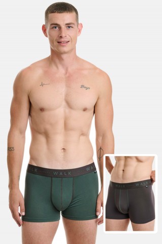 Εσώρουχα BAMBOO WALK Boxers 2 PACK W1776 ΧΑΚΙ ΚΑΦΕ